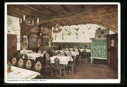 AK Coburg /Bayern, Gasthaus Burgschänke Auf Der Veste H. Thau, Innenansicht  - Coburg