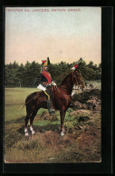 Pc Britischer Soldat Auf Dem Pferd, Trooper 5th. Lancers, Review Order  - Sonstige & Ohne Zuordnung