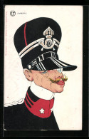 Artista-Cartolina Italienischer Soldat Mit Schirmmütze, Karikatur, Caserta  - Other & Unclassified