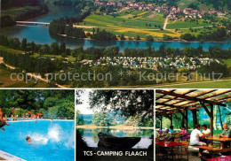 13355377 Flaach Fliegeraufnahme TCS Campingplatz Flaach Schwimmbad Terrasse Flaa - Sonstige & Ohne Zuordnung