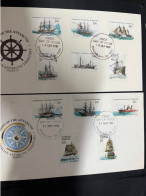 14-5-2024 (5 Z 9) Australia FDC - 1980 & 1981 - AAT (2 Covers) Sail Ships - FDC