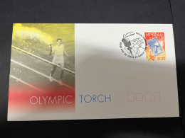 14-5-2024 (5 Z 9) Australia FDC - 1999 - (1 Cover) - Olympic Torch - Sobre Primer Día (FDC)
