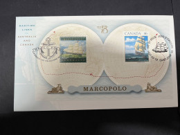 14-5-2024 (5 Z 9) Australia FDC - 1999 - (1 Cover) - Melbourne Stamp Show - Canada / Australia Joint Issue (Marco Polo) - Primo Giorno D'emissione (FDC)