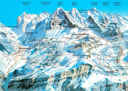 13323769 Interlaken BE Jungfraugebiet Berner Oberland Panoramakarte Interlaken B - Other & Unclassified