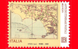 ITALIA - Usato - 2020 - Europa - Antichi Itinerari Postali – Logo - Mappa - B - 2011-20: Usati