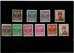 MONACO ,"Stemma O Effigie" ,i Primi 4 MH ,gli Altri 6 MNH ,qualita Ottima - Unused Stamps