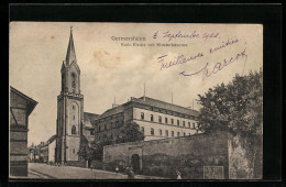 AK Germersheim, Kath. Kirche Mit Klosterkaserne  - Germersheim