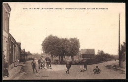 CPA La Chapelle-St-Remy, Carrefour Des Routes De Truffe Et Prevelles  - Other & Unclassified