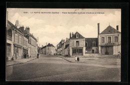 CPA La Ferté-Bernard, Place Gambetta Et Route D`Authon Et Vibraye  - Vibraye