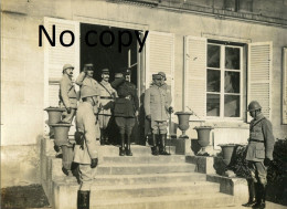 PHOTO FRANCAISE - OFFICIERS AU QG DE LA 5e ARMEE A JONCHERY SUR VESLE PRES DE TINQUEUX - REIMS MARNE GUERRE 1914 1918 - Oorlog, Militair