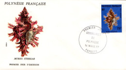 POLYNESIE FDC 1977 COQUILLAGE - FDC