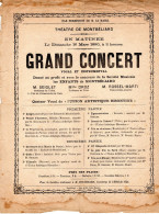 Programme 1890 - Théatre De MONTBELIARD - Grand Concert - Doubs 25 - - Pas Carte Postale - - Montbéliard