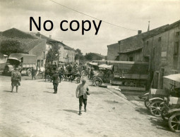 PHOTO FRANCAISE - CANTONNEMENT ET CAMION A ROSIERES EN HAYE PRES DE DIEULOUARD MEURTHE ET MOSELLE GUERRE 1914 1918 - War, Military