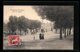 CPA Parigné-l`Évêque, Place De L`Eglise  - Altri & Non Classificati