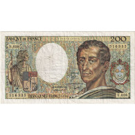 France, 200 Francs, Montesquieu, 1986, V.038, TB, Fayette:70.6, KM:155a - 200 F 1981-1994 ''Montesquieu''
