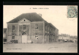CPA Conlie, Mairie Et Halle  - Conlie