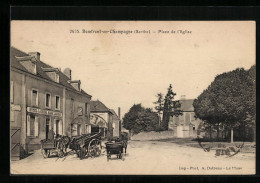 CPA Domfront-en-Champagne, Place De L`Eglise  - Altri & Non Classificati