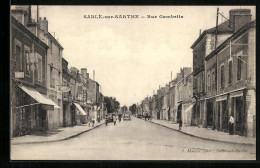 CPA Sablé, Rue Gambetta  - Andere & Zonder Classificatie