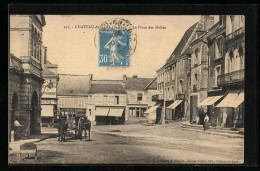 CPA Chateau-du-Loir, La Place Des Halles  - Chateau Du Loir