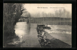 CPA Pont-de-Gennes, Coin Pittoresque Sur L`Huisne  - Autres & Non Classés