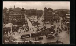 AK Berlin, Potsdamerplatz Mit Hotel Fürstenhof, Neuem Verkehrsturm Und Strassenbahn  - Dierentuin