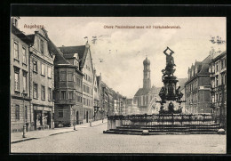 AK Augsburg, Obere Maximilianstrasse Mit Herkulesbrunnen  - Augsburg