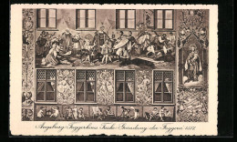 AK Augsburg, Freske Am Fuggerhaus, Gründung Der Fuggerei 1517  - Augsburg