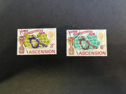14-5-2024 (stamp) Used / Obliterer -  World Cup Football 1966 - Ascension Islands (2 Values) - 1966 – Engeland