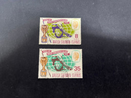 14-5-2024 (stamp) Used / Obliterer -  World Cup Football 1966 - British Salomon Island (2 Values) - 1966 – Engeland