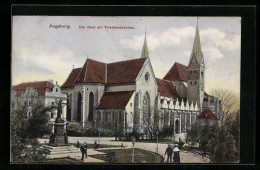 AK Augsburg, Dom Mit Friedensdenkmal  - Augsburg