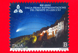 ITALIA - Usato - 2023 - 800 Anni Del Primo Presepe Di Greccio - San Francesco - B - 2021-...: Afgestempeld