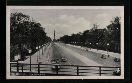 AK Berlin, Strasse Ost-West-Achse, Siegessäule  - Dierentuin