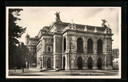 AK Augsburg, Blick Zum Stadttheater  - Teatro