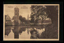 AK Augsburg, Partie Am Stadtgraben Mit Wasserturm  - Augsburg