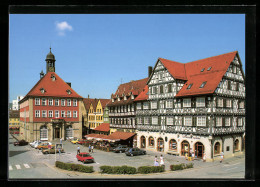 AK Schorndorf, Marktplatz Mit Rathaus, Cafe Weller Und Palmsche Apotheke  - Schorndorf