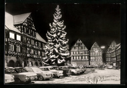 AK Schorndorf, Oberer Marktpkatz Im Winter Bei Nacht  - Schorndorf