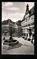 AK Tübingen, Marktplatz Mit Brunnen  - Tuebingen