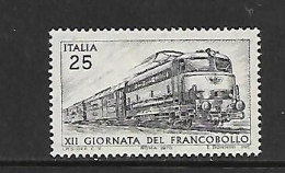 ITALIE 1970 TRAINS-JOURNEE DU TIMBRE  YVERT N°1065 NEUF MNH** - Eisenbahnen