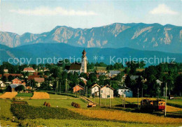 72807664 St Georgen Attergau Ortsansicht Mit Kirche Blick Zum Hoellengebirge St  - Sonstige & Ohne Zuordnung