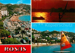 72807495 Rosas Costa Brava Cataluna Uferstrasse Windsurfen Sonnenuntergang Am Me - Andere & Zonder Classificatie