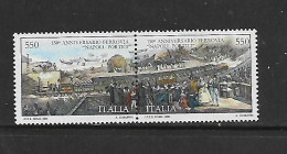 ITALIE 1989 TRAINS-LIAISON NAPLES-PORTICI  YVERT N°1827/1828 NEUF MNH** - Treni