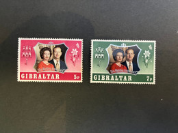 14-5-2024 (stamp) Neuf / Mint - 25th Wedding Anniversary - Gibraltar (2 Values) - Gibilterra