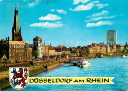 72806765 Duesseldorf Rheinufer Bootsanleger Wappen Duesseldorf - Düsseldorf