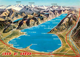 72804848 Gardasee Lago Di Garda Und Umgebung Alpenpanorama Aus Der Vogelperspekt - Sonstige & Ohne Zuordnung
