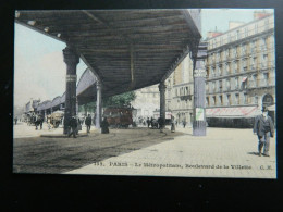 PARIS                  LE METROPOLITAIN              BOULEVARD DE LA VILLETTE - Metro, Stations