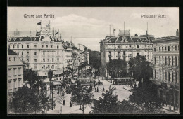 AK Berlin, Potsdamer Platz Mit Hotel Der Fürstenhof Und Strassenbahn  - Tiergarten