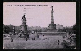 AK Berlin, Königsplatz Mit Bismarckdenkmal Und Siegessäule  - Tiergarten