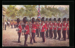 Künstler-AK Harry Payne: The Grenadier Guards At Wellington Palace, Gardisten Mit Union Jack  - Autres & Non Classés