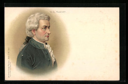 Lithographie Portrait Des Komponisten W. A. Mozart  - Entertainers