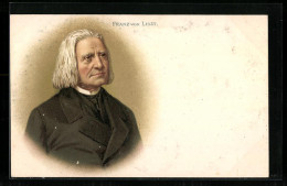 Lithographie Portrait Des Komponisten Franz Von Liszt  - Artiesten